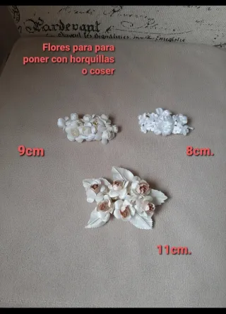 1 Pasador o Ramillete Flores de Artesanía