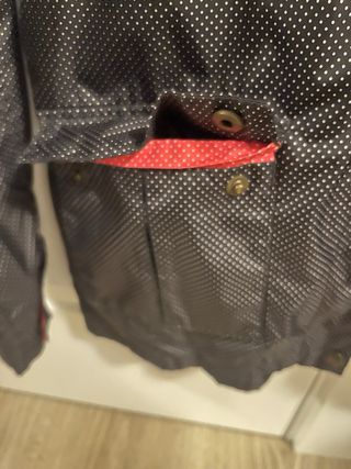 Chubasquero Roxi Negro con Lunares Blancos