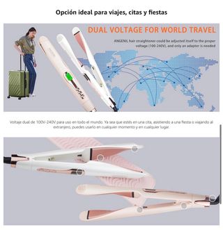 NUEVO! Plancha y Rizador Cerámica 2 en 1 Rosa
