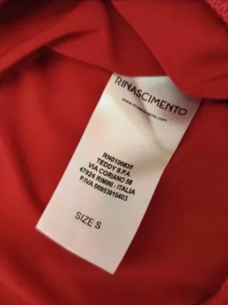 Abito Rinascimento Donna Taglia S Rosso