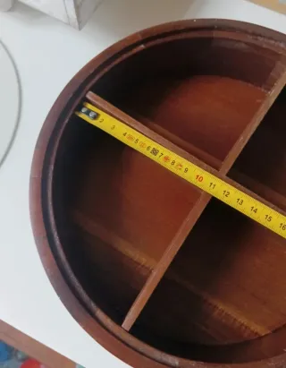 Contenitore legno 4 scomparti con coperchio