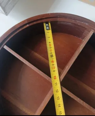 Contenitore legno 4 scomparti con coperchio