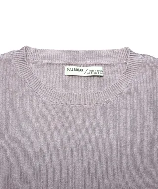 Top Canalé Lila Pull & Bear