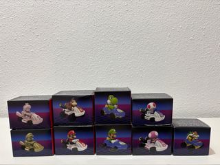 Lote 9 Figuras Mario Kart Colección Caja
