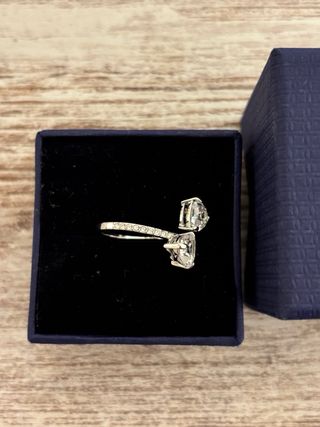 Anillo Swarovski Corazón Plata