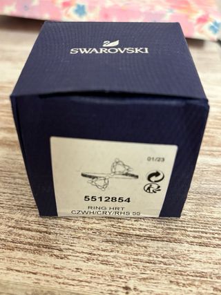 Anillo Swarovski Corazón Plata
