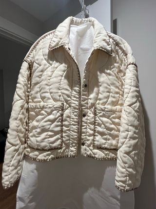 Chaqueta acolchada Mango beige