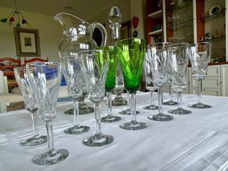 Juego 72 copas cristal tallado