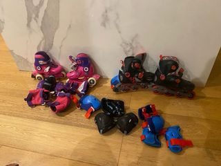Pack Patines Niño T34 y Niña T26 + Protecciones