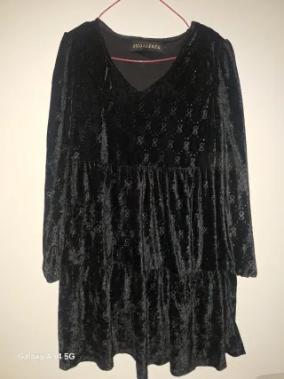Vestido negro terciopelo SUGAFREE talla M