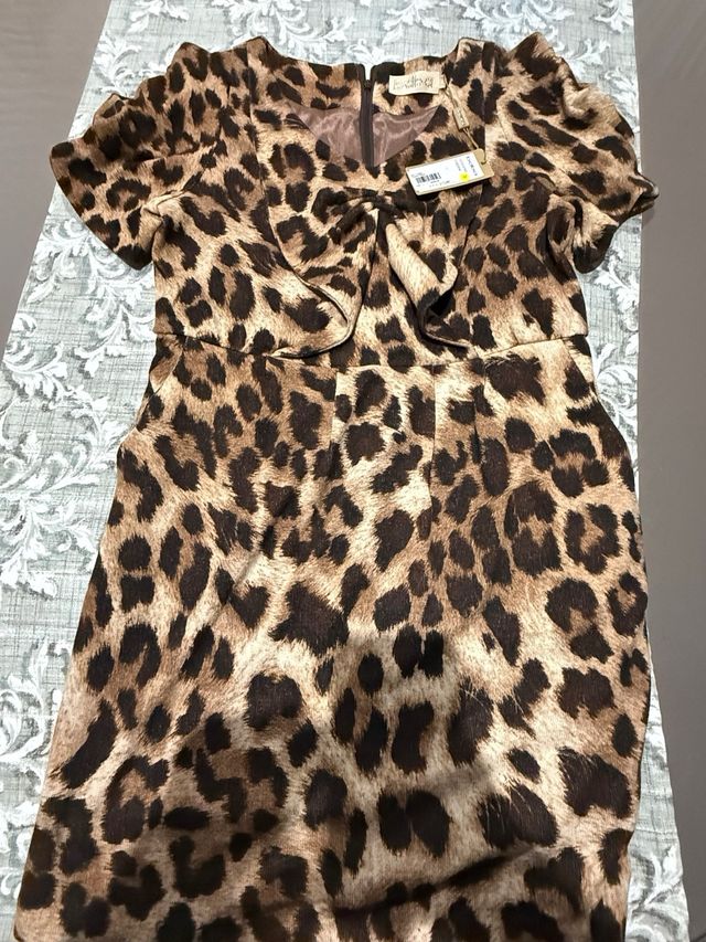 Vestido 173 € bdba leopardo nuevo Marrón Talla L