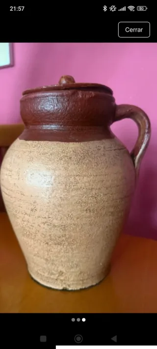 Jarrón de cerámica decorado