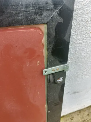 Espejo Marco Tachuelas Negro y Plata