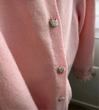 Cárdigan GLOBAL flores rosa talla única