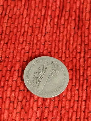 Moneda Mercurio USA 10 centavos 1943 Plata