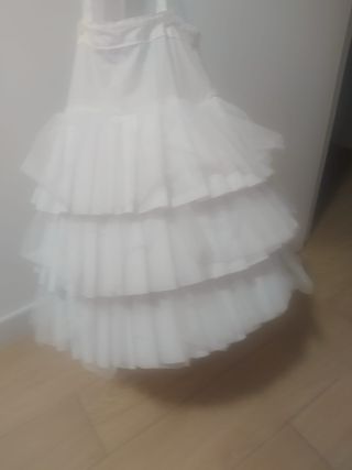 Cancán Fallera Niña Blanco