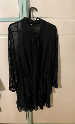 Vestito Zara nero con pizzo