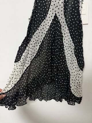 Top Zara lunares negro y blanco