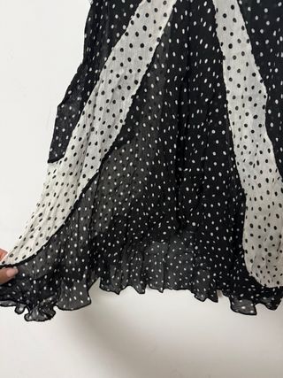 Top Zara lunares negro y blanco