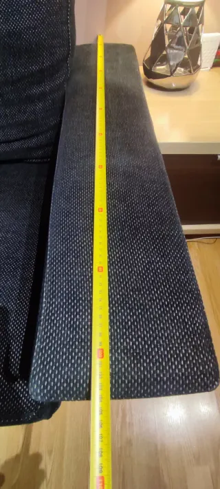 Sofá 3 plazas negro + Puff + 2 fundas