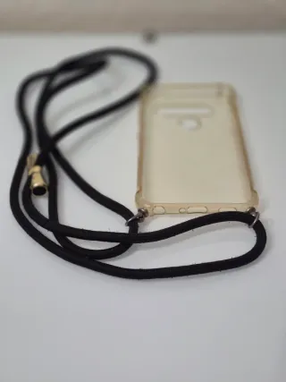 Funda móvil transparente con cordón