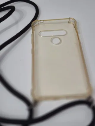 Funda móvil transparente con cordón