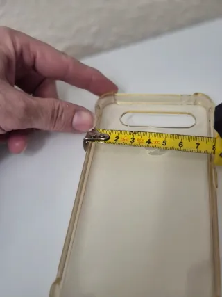 Funda móvil transparente con cordón