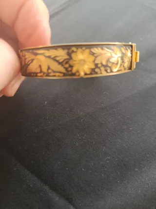 Bracciale vintage spagnolo oro e nero