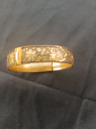 Bracciale vintage spagnolo oro e nero