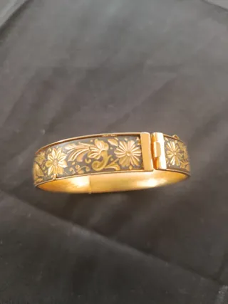 Bracciale vintage spagnolo oro e nero