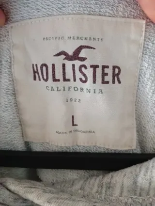 Sudadera Hollister Gris Talla L