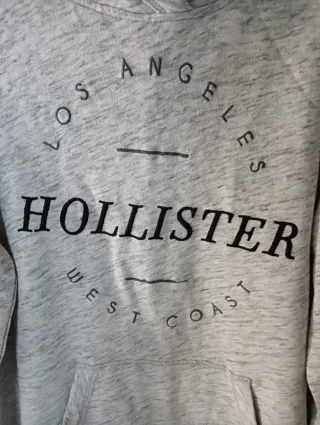 Sudadera Hollister Gris Talla L