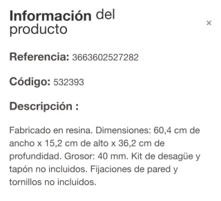 Lavabo Makonda 60 cm