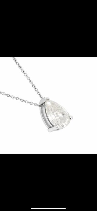 Collar Oro Blanco Diamante Natural 2.03 ct