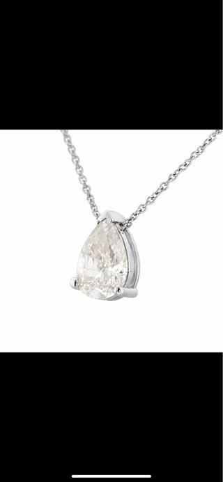 Collar Oro Blanco Diamante Natural 2.03 ct