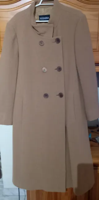 Abrigo lana mujer NUDARRA doble botonadura