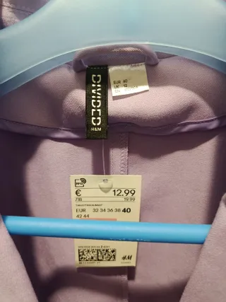 Chaqueta corta H&M lila Talla XS