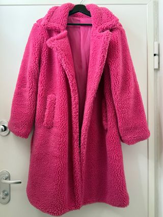 Cappotto teddy fucsia
