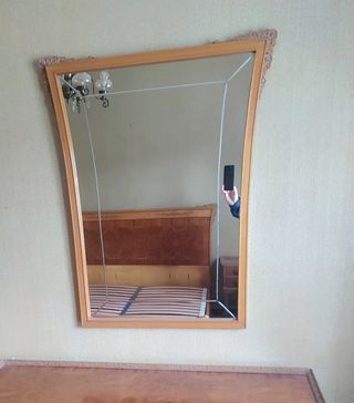 Espejo de madera y cristal