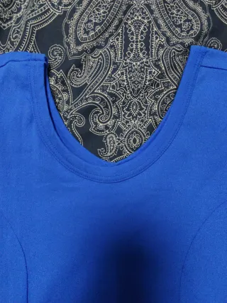 Maillot manga larga T12-14 azul eléctrico