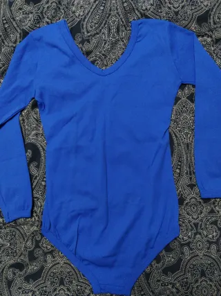 Maillot manga larga T12-14 azul eléctrico