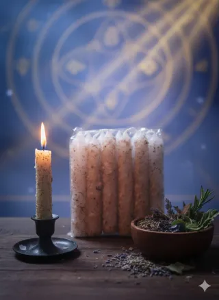 Vela herborea de Salvia, Palo Santo y Ruda