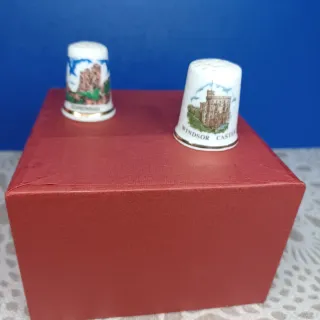 9 dedales porcelana inglesa Bone China