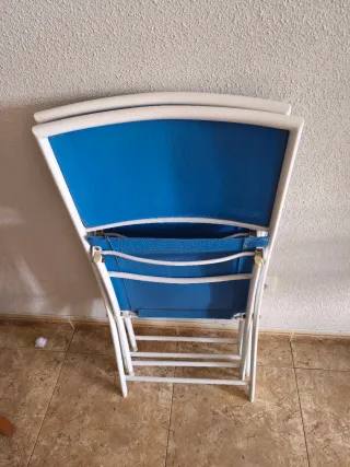 2 Sillas Plegables Azul