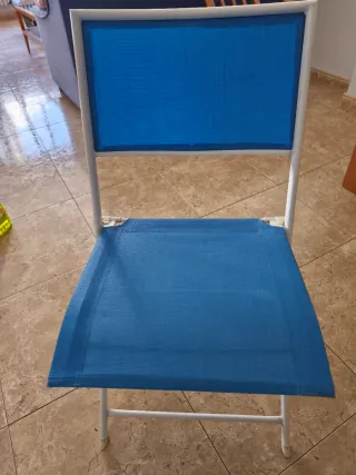 2 Sillas Plegables Azul