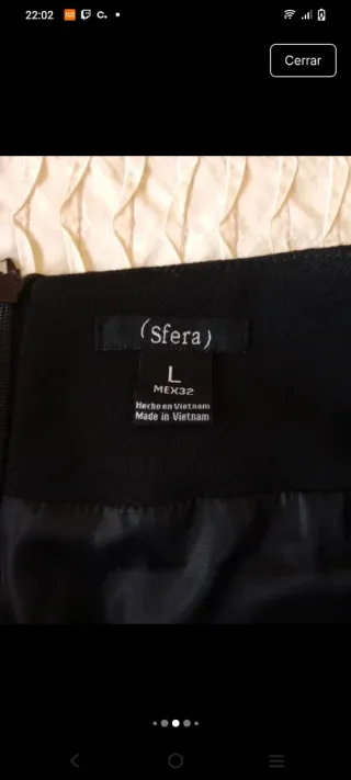 Falda Sfera negra efecto piel