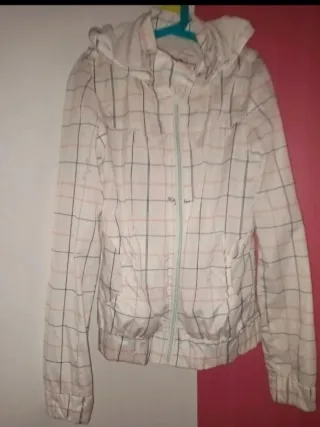 Chaqueta cortavientos S cuadros