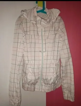 Chaqueta cortavientos S cuadros