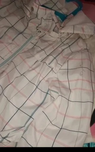 Chaqueta cortavientos S cuadros