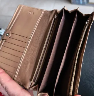 Monedero Vitorio luccino Beige y Marrón
